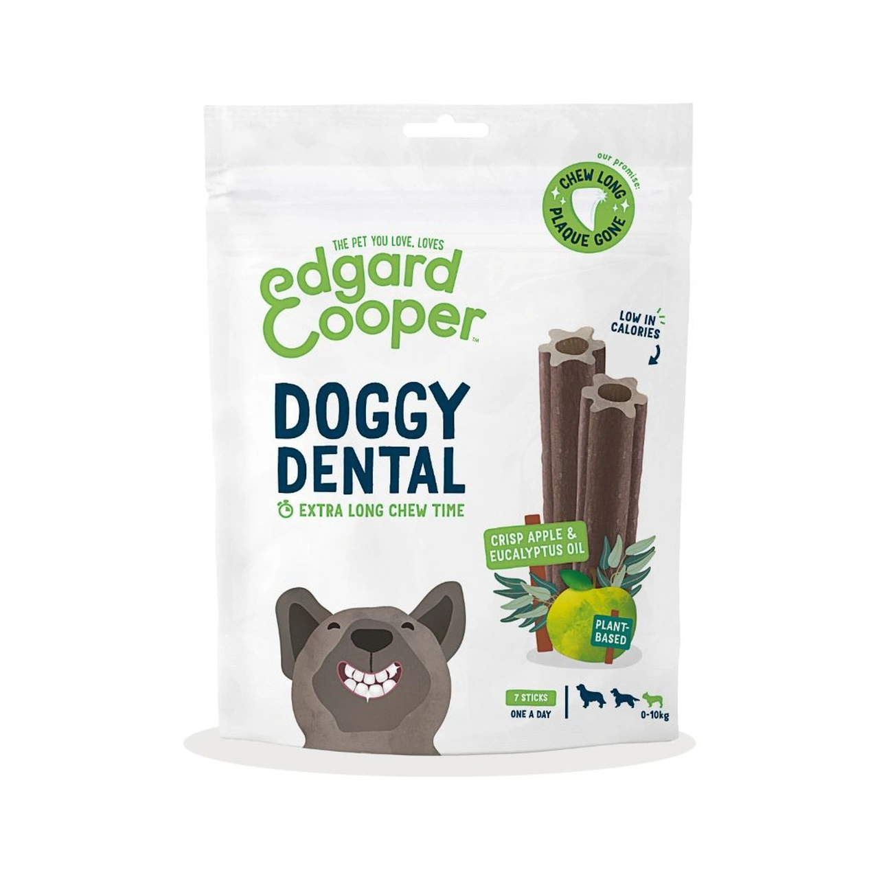 Edgard & Cooper Doggy Dental æble og eukalyptus S 7 stk